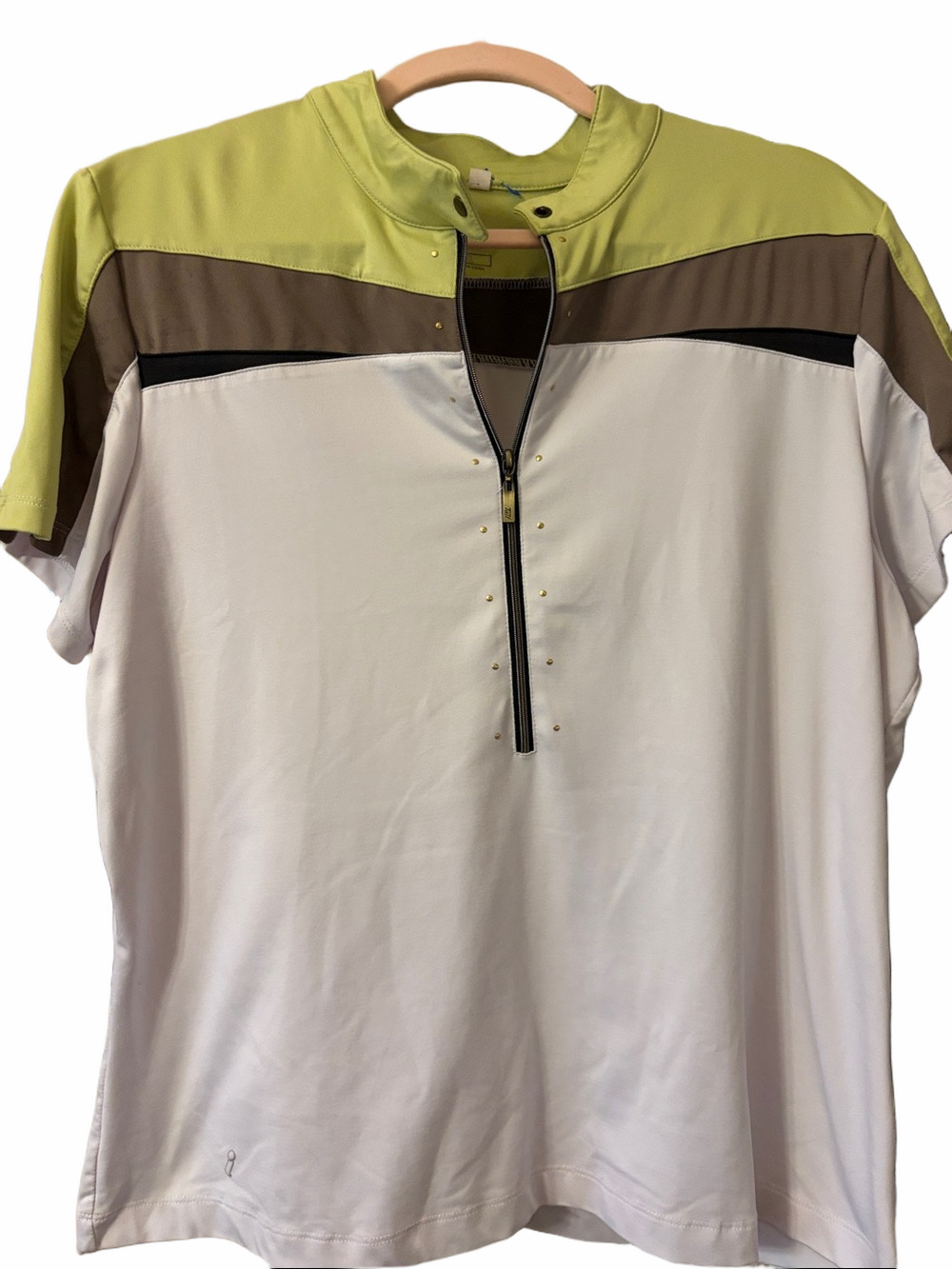 Tail Vintage Y2K 1990s women’s quarter zip athletic polo shirt XL zip neck line.